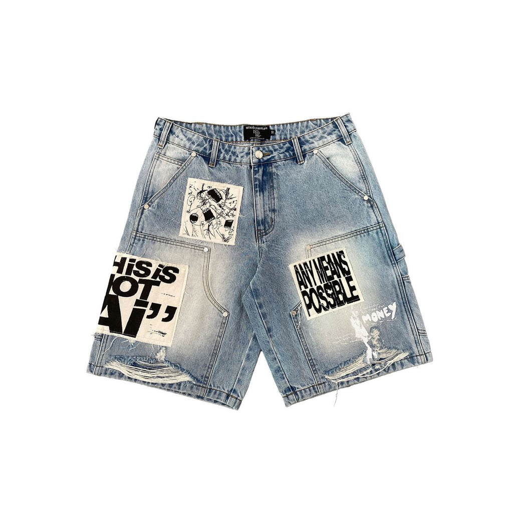 - MIXED EMOTIONS - DENIM SHORTS BLUE IA 🥶