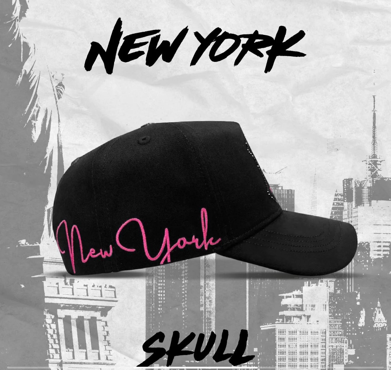NY Rose Black Skull