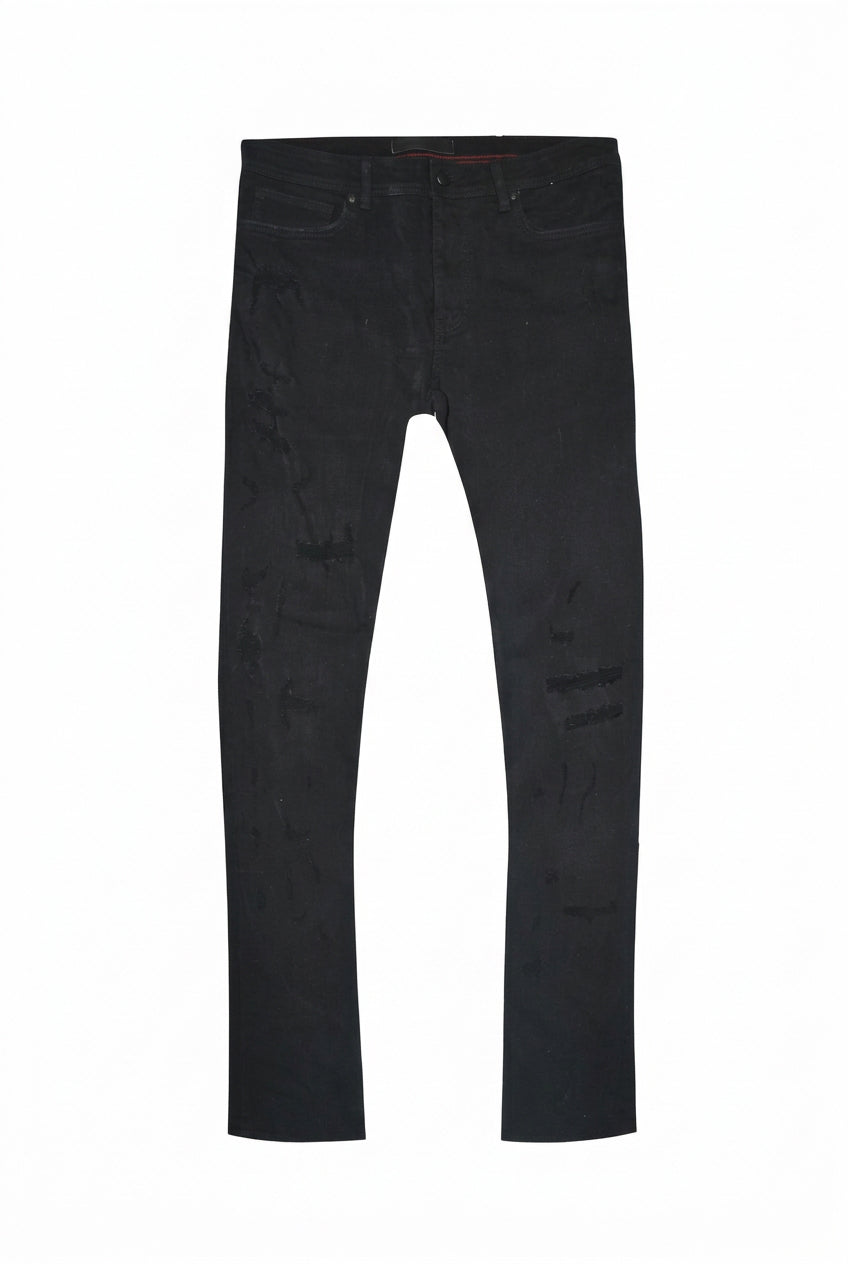 Dallas Ripped Straight Jeans black