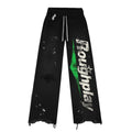 - ROUGPLAY SWEATPANTS BLACK/GREEN