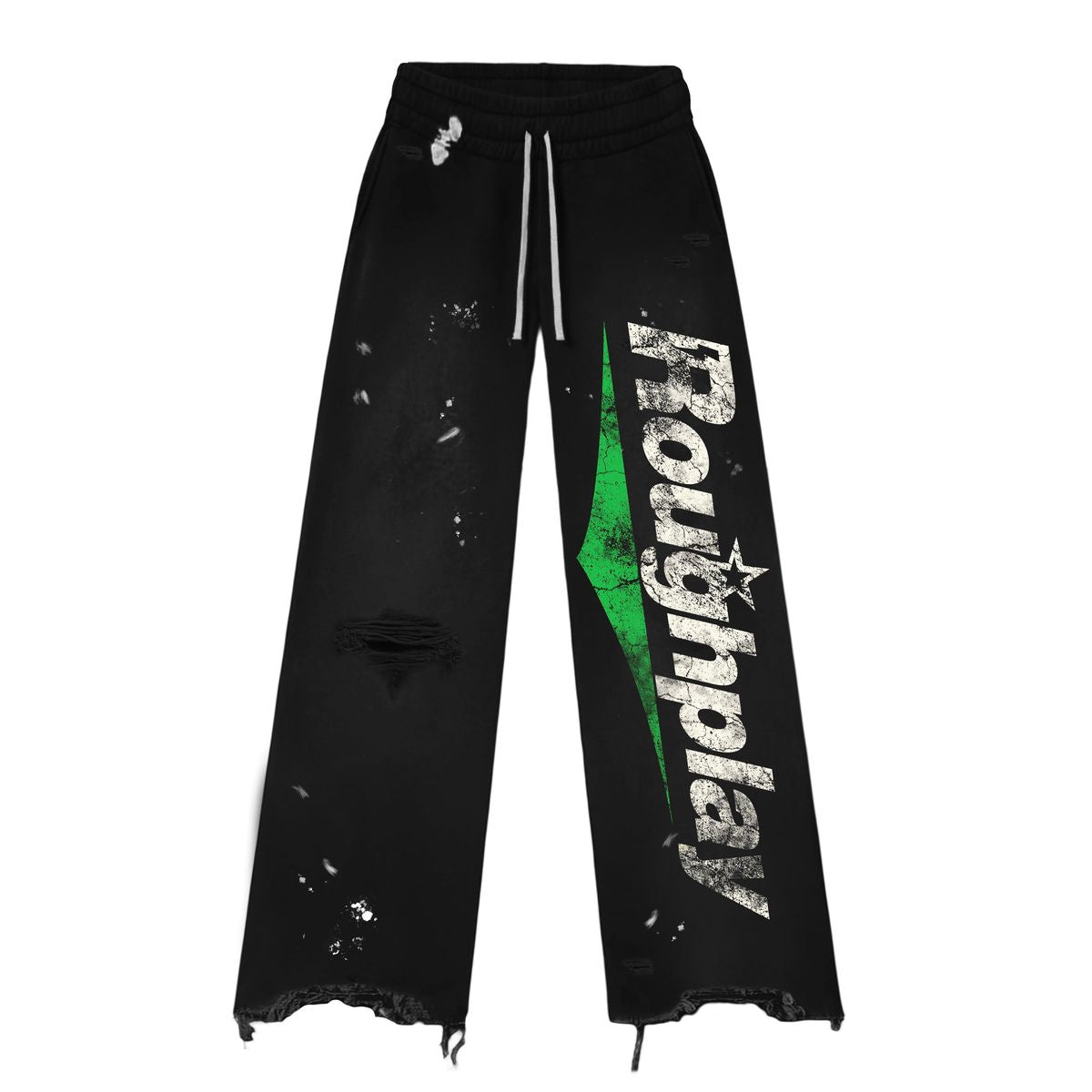 - ROUGPLAY SWEATPANTS BLACK/GREEN