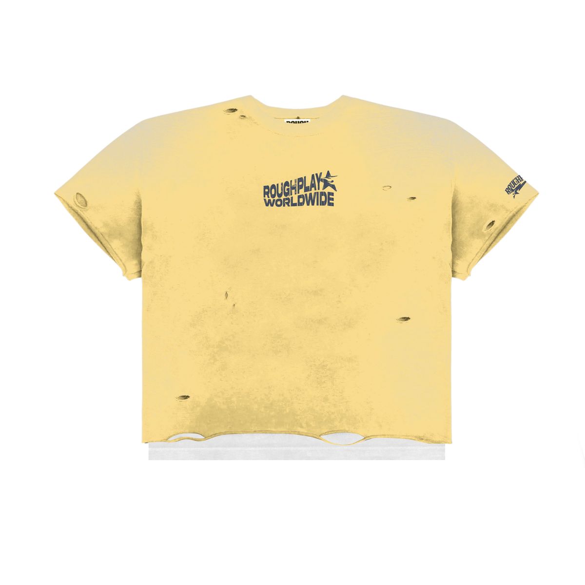 - ROUGPLAY TEE VINTAGE DOUBLE SHIRT (YELLOW/NAVY)
