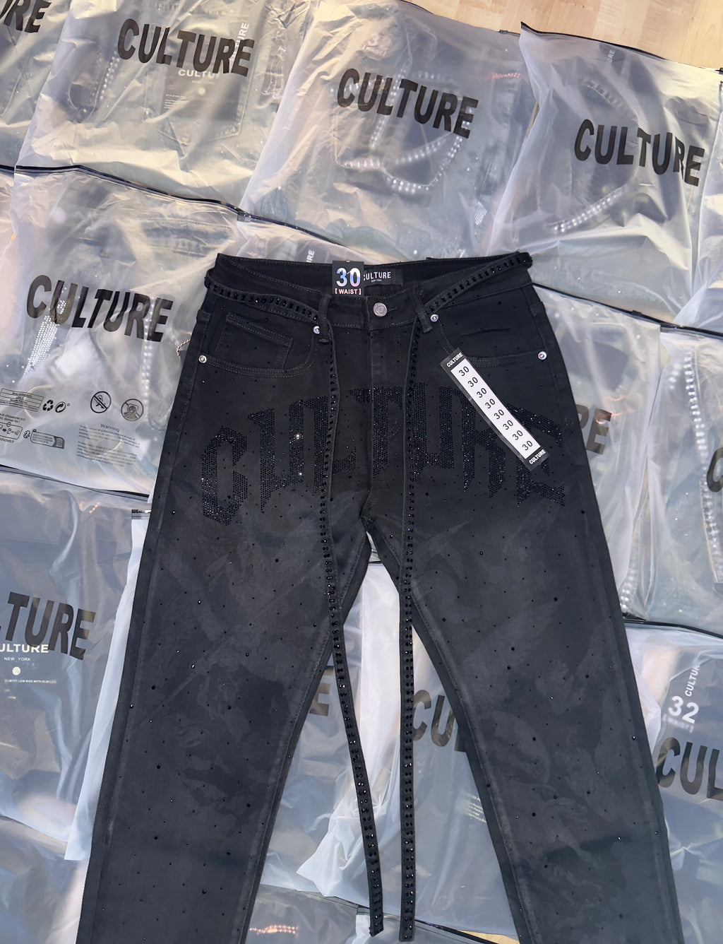 - CULTURE JEANS - BONE CAMO BLACK 🖤