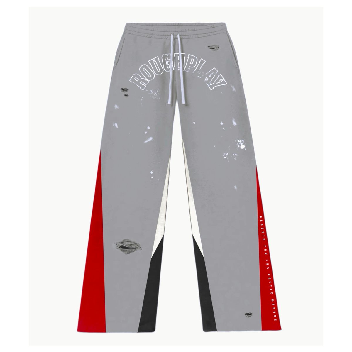 - ROUGPLAY SWEATPANTS RED / GREY