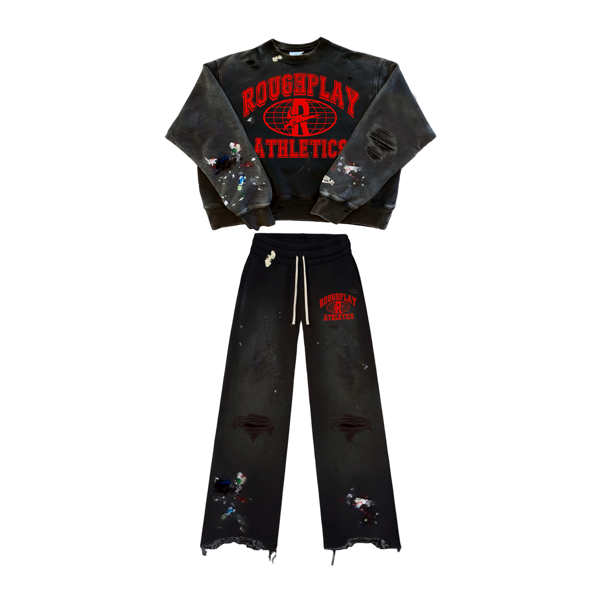 - ROUGPLAY CREW NECK SET BLACK/RED