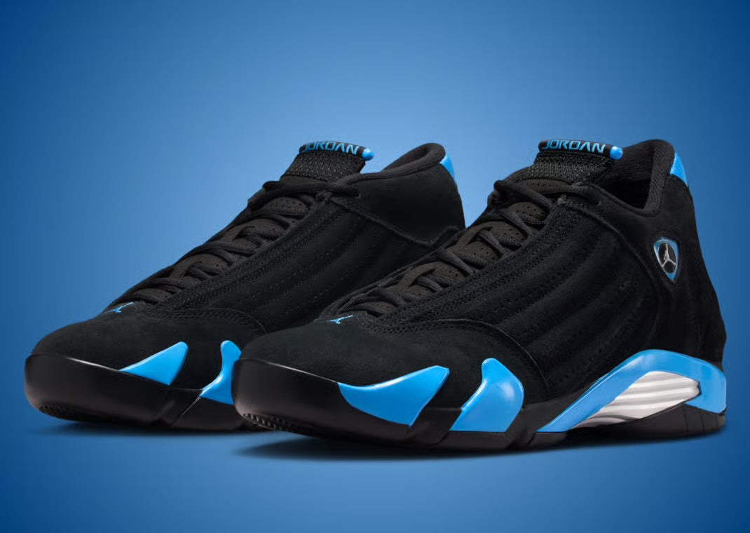 JORDAN 14 RETRO - BLACK UNIVERSITY BLUE 💙🥶