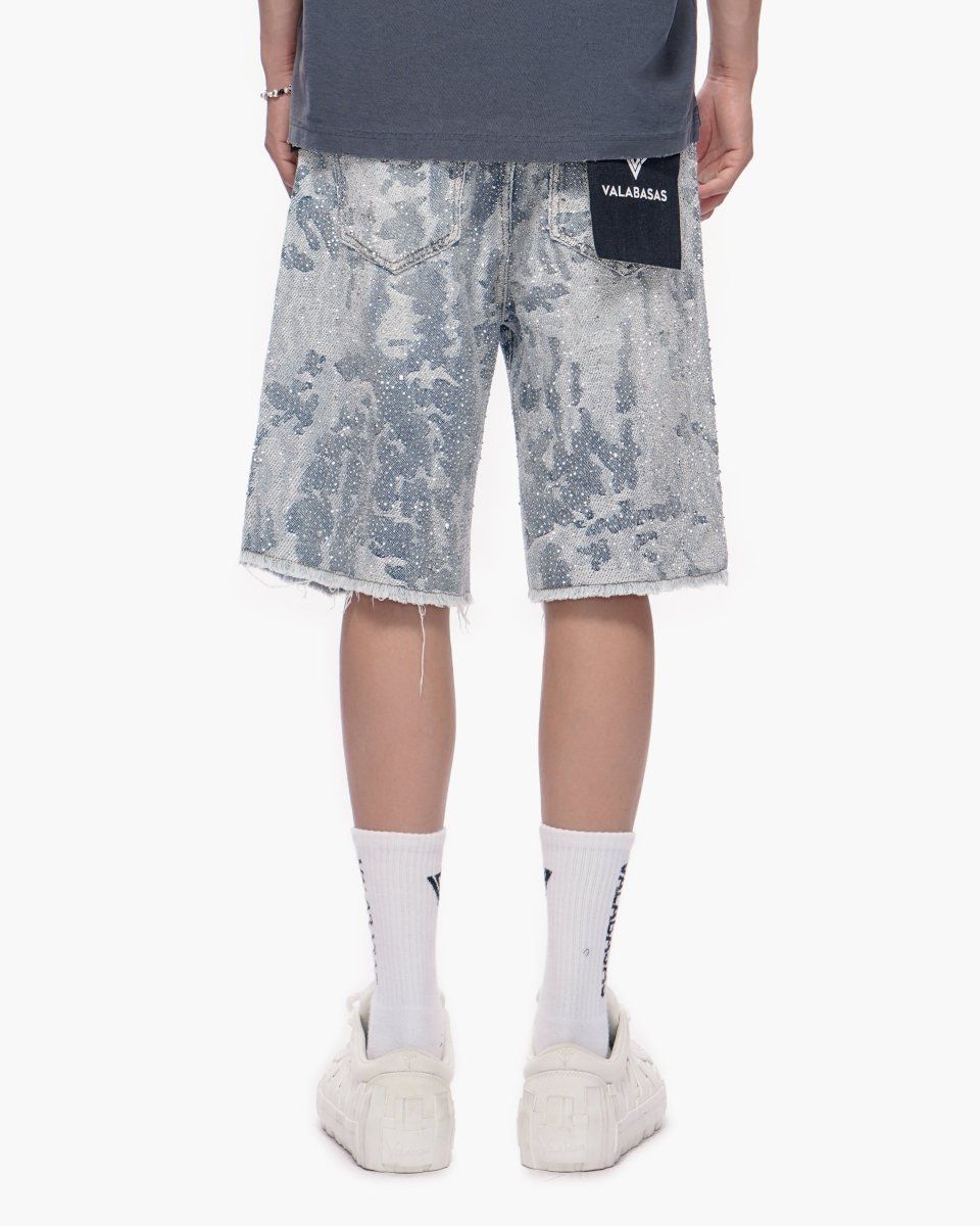 - VALABASAS JEANS - VÉRTIGO SHORT BLUE WHITE 🥶🥶