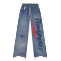- ROUGPLAY SWEATPANTS BLUE/RED