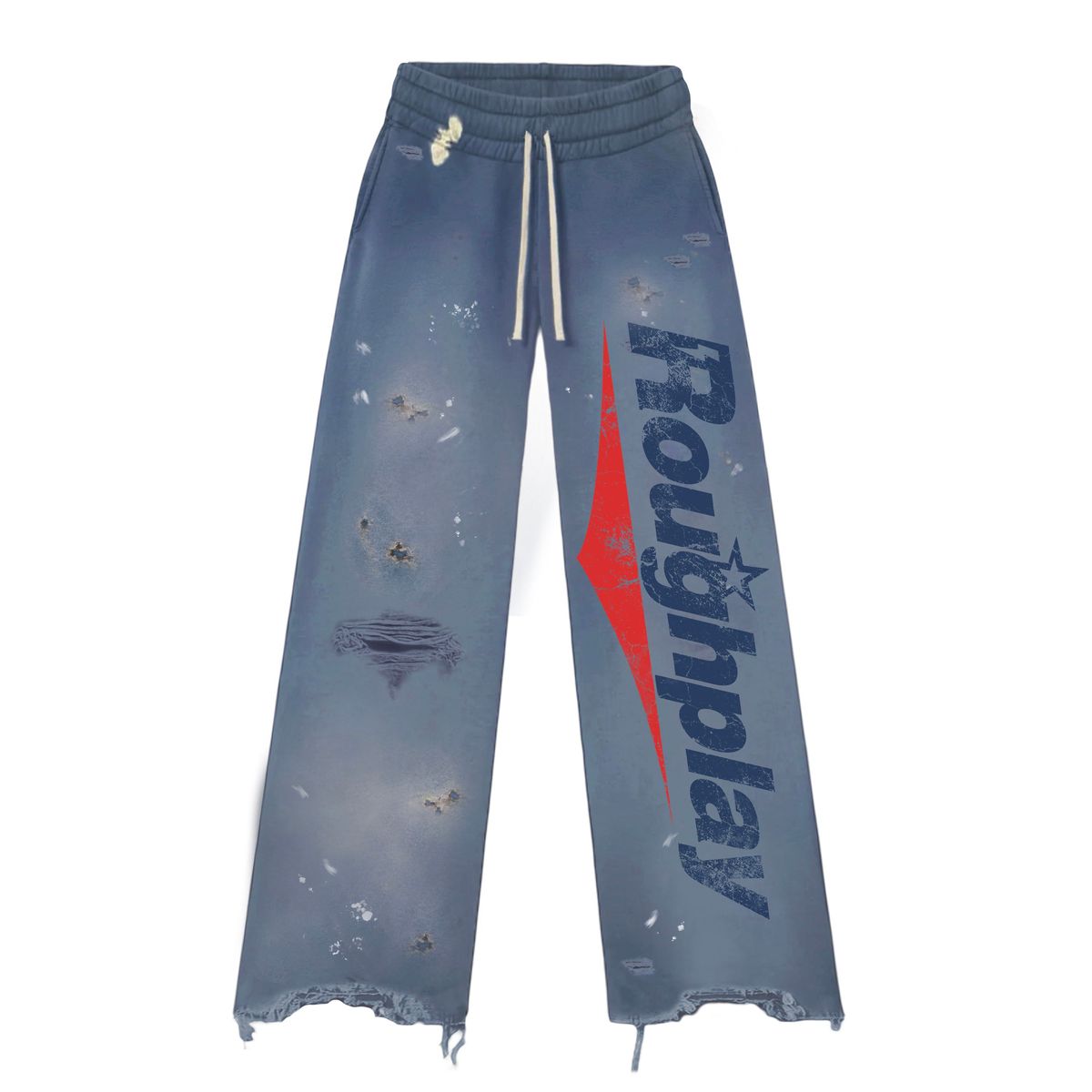 - ROUGPLAY SWEATPANTS BLUE/RED