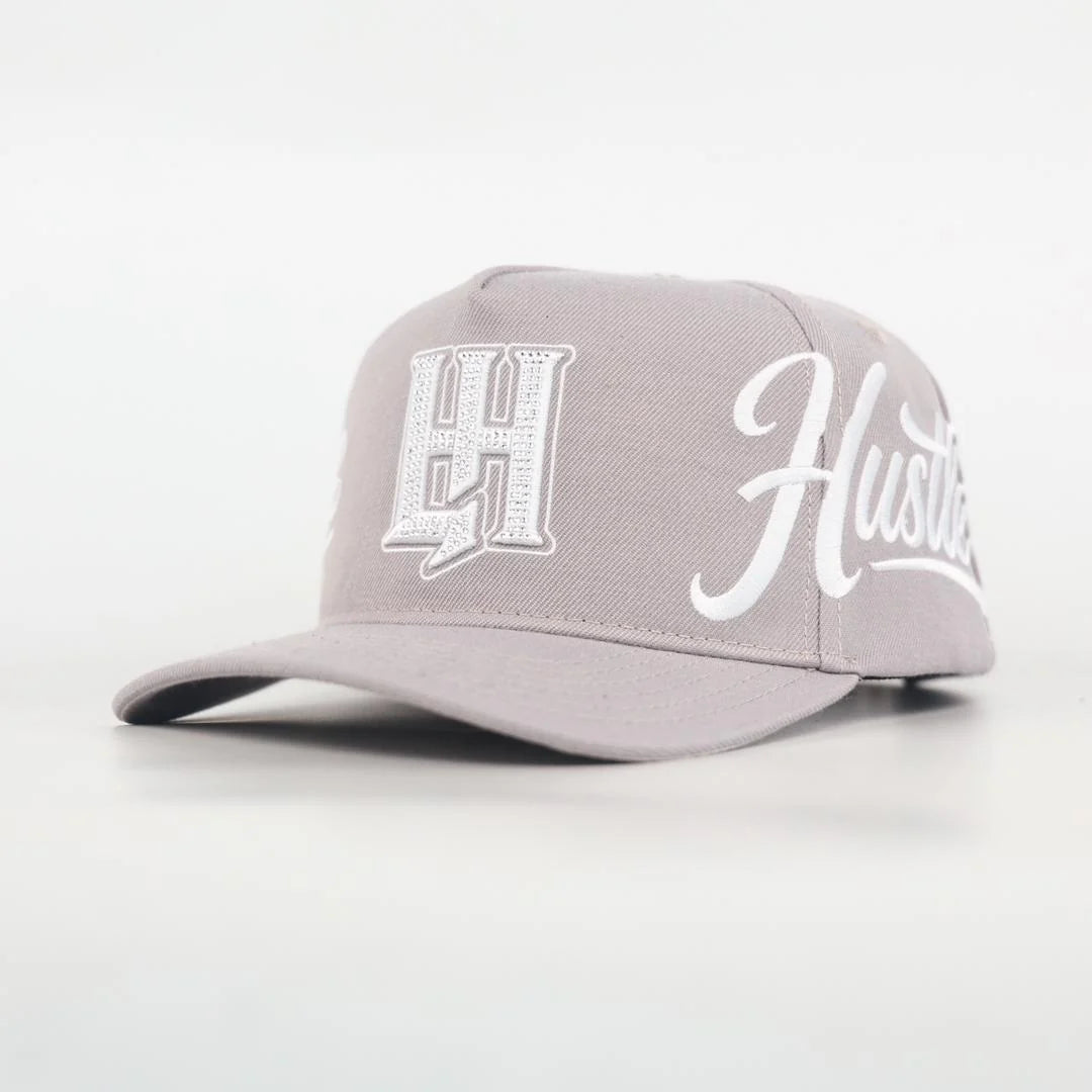 - LIFE HUSTLERS CAPS - GREY & WHITE 🩶⚪️