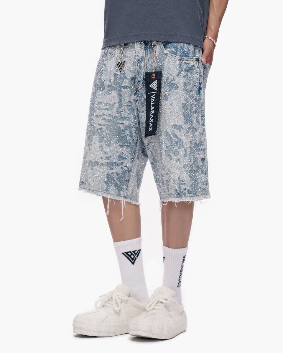 - VALABASAS JEANS - VÉRTIGO SHORT BLUE WHITE 🥶🥶