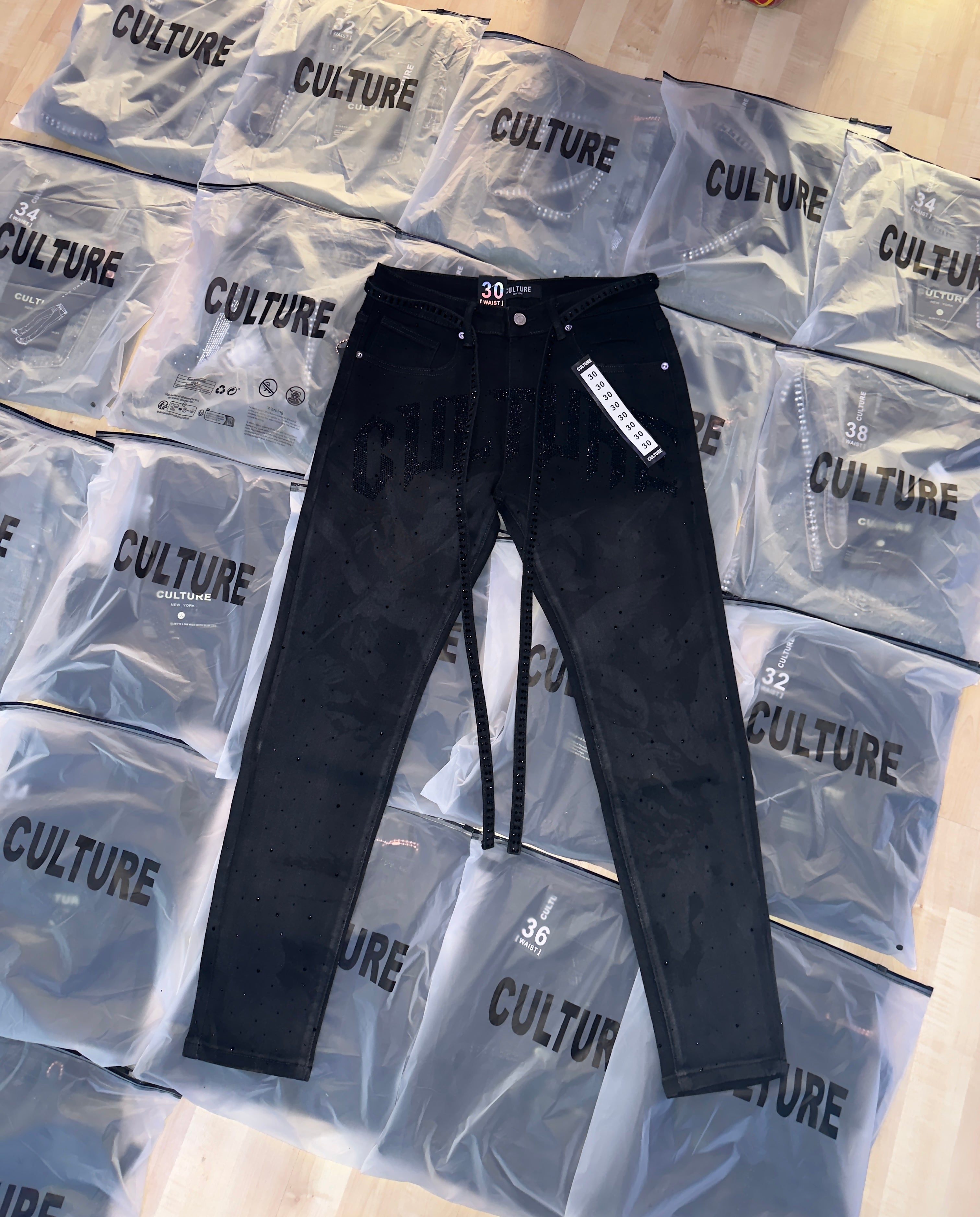 - CULTURE JEANS - BONE CAMO BLACK 🖤