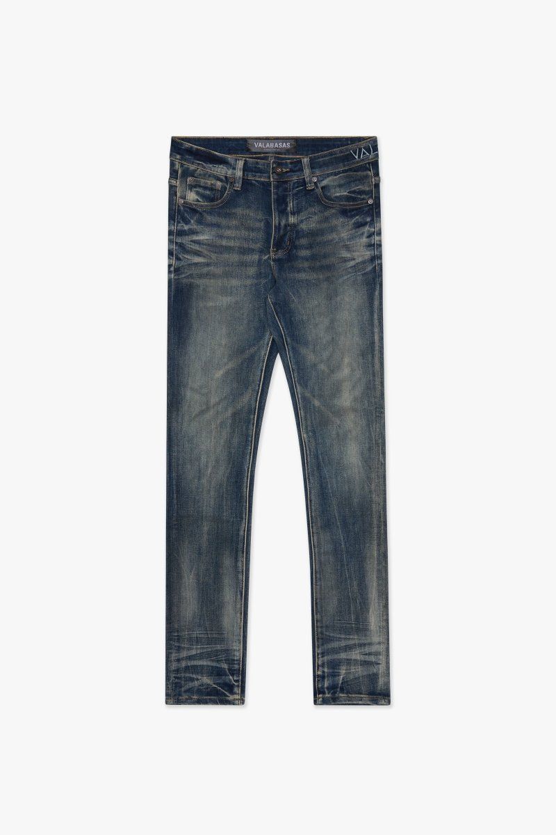 - VALABASAS Dirty Dark Blue Wash Skinny Jeans