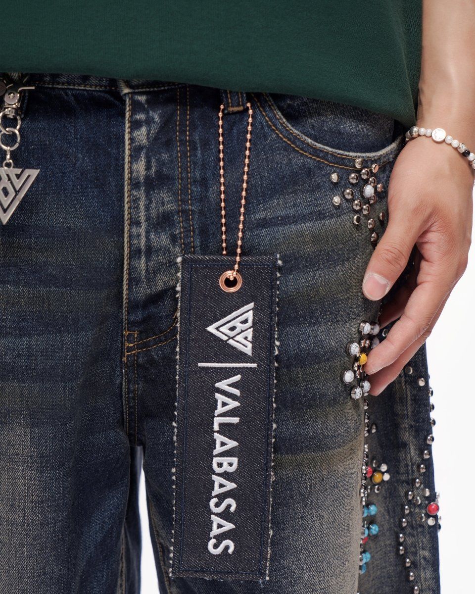 - VALABASAS JEANS - MUSE SHORTS DARK BLUE 🔥