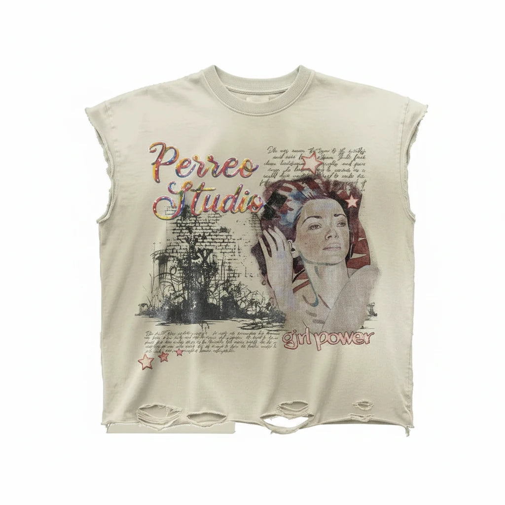 PERREOSTUDIO RAW CUT TEE