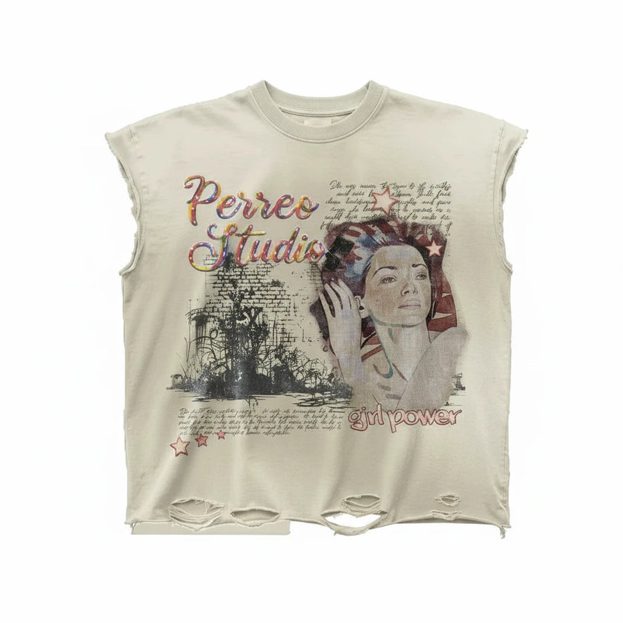 PERREOSTUDIO RAW CUT TEE