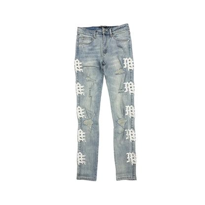 Mixed emotions ‘Sea’ Monogram Denim