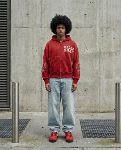 - CELEZ HILLS - HOODIE RED