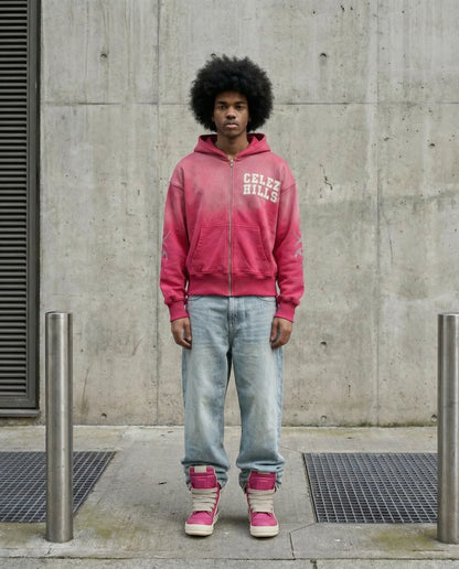 - CELEZ HILLS - HOODIE PINK